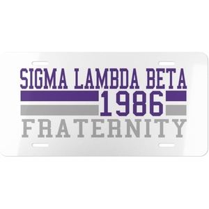 Sigma Lambda Beta Year License Plates