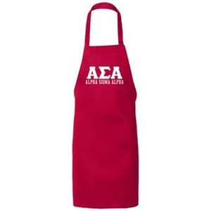 Greekgear Alpha Sigma Alpha ASA Large Apron Red