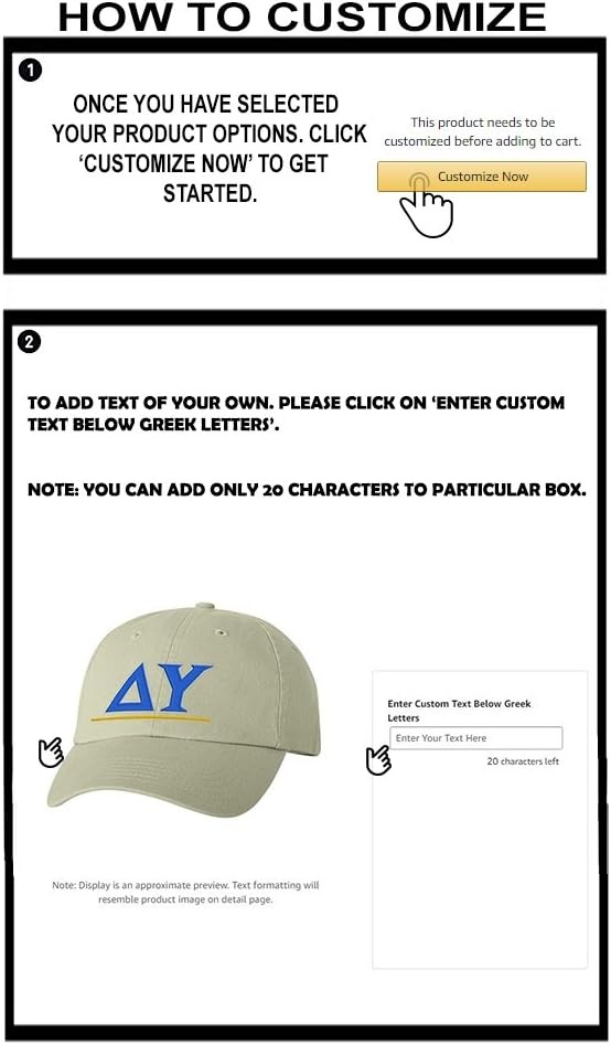 image:imagePersonalized Delta Upsilon Du Greek Line HatTan