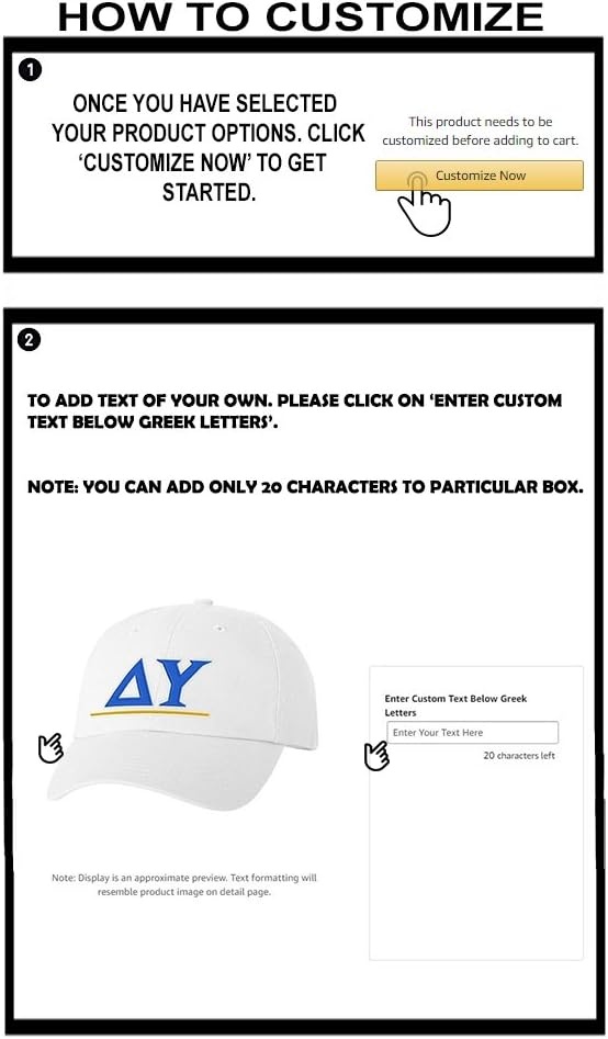 image:imagePersonalized Delta Upsilon Du Greek Line HatWhite