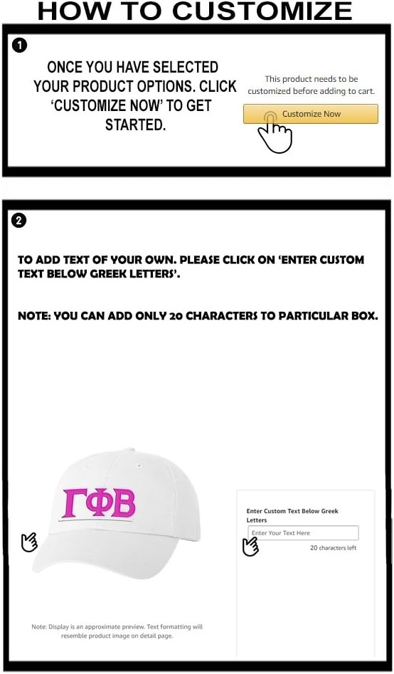image:imagePersonalized Gamma Phi Beta Greek Line HatWhite