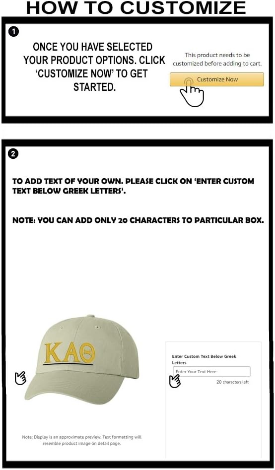 image:imagePersonalized Kappa Alpha Theta Greek Line HatTan