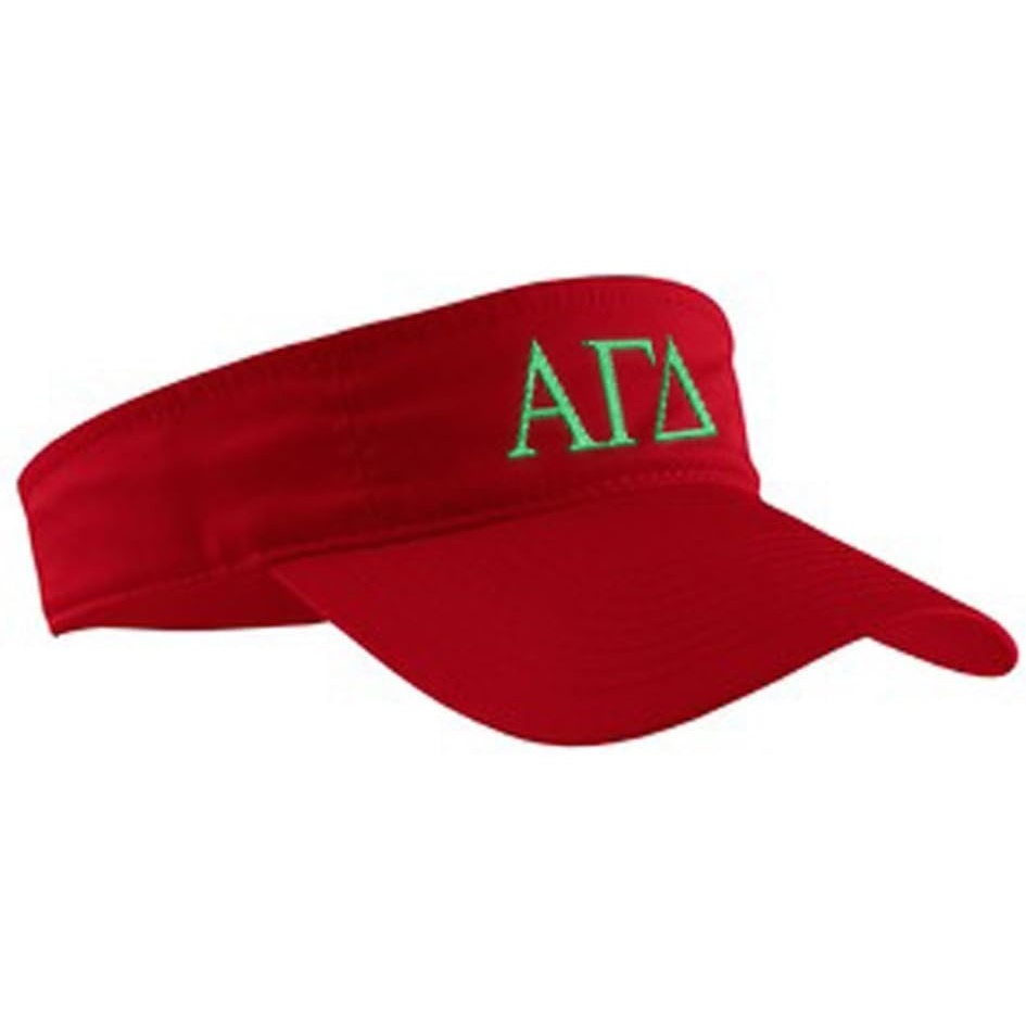 image:imageAlpha Gamma Delta Greek Letter VisorRed WLime Green Thread Color