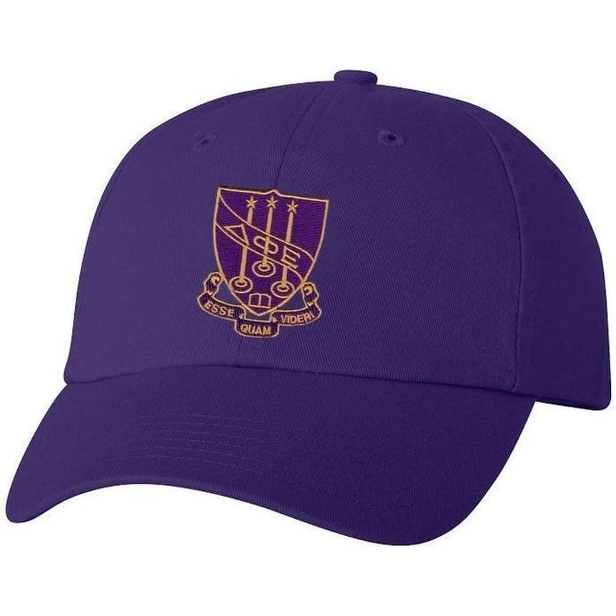 image:imageDelta Phi Epsilon DPHIE Crest HatPurple