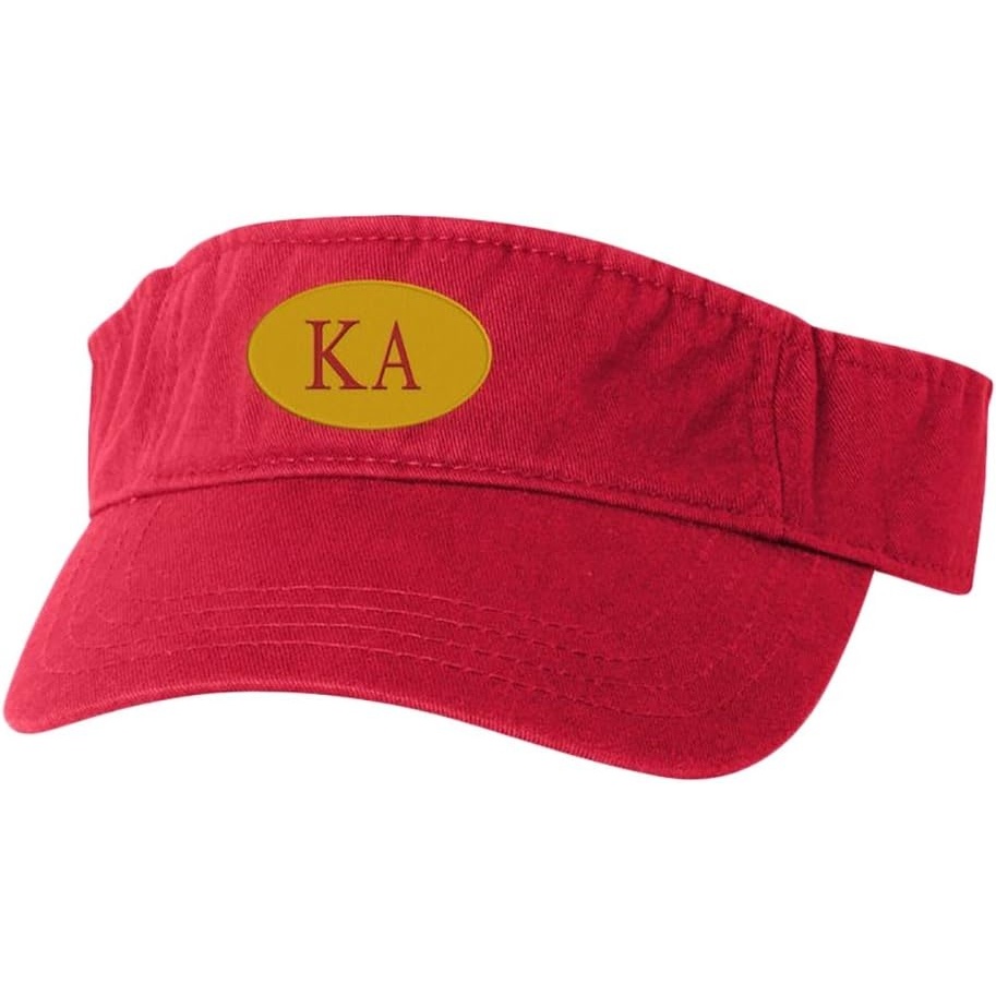 image:imageKappa Alpha Greek Oval Heavy VisorRed WRed Thread