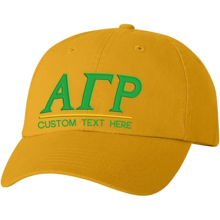 image:imagePersonalized Alpha Gamma Rho Greek Line HatGold
