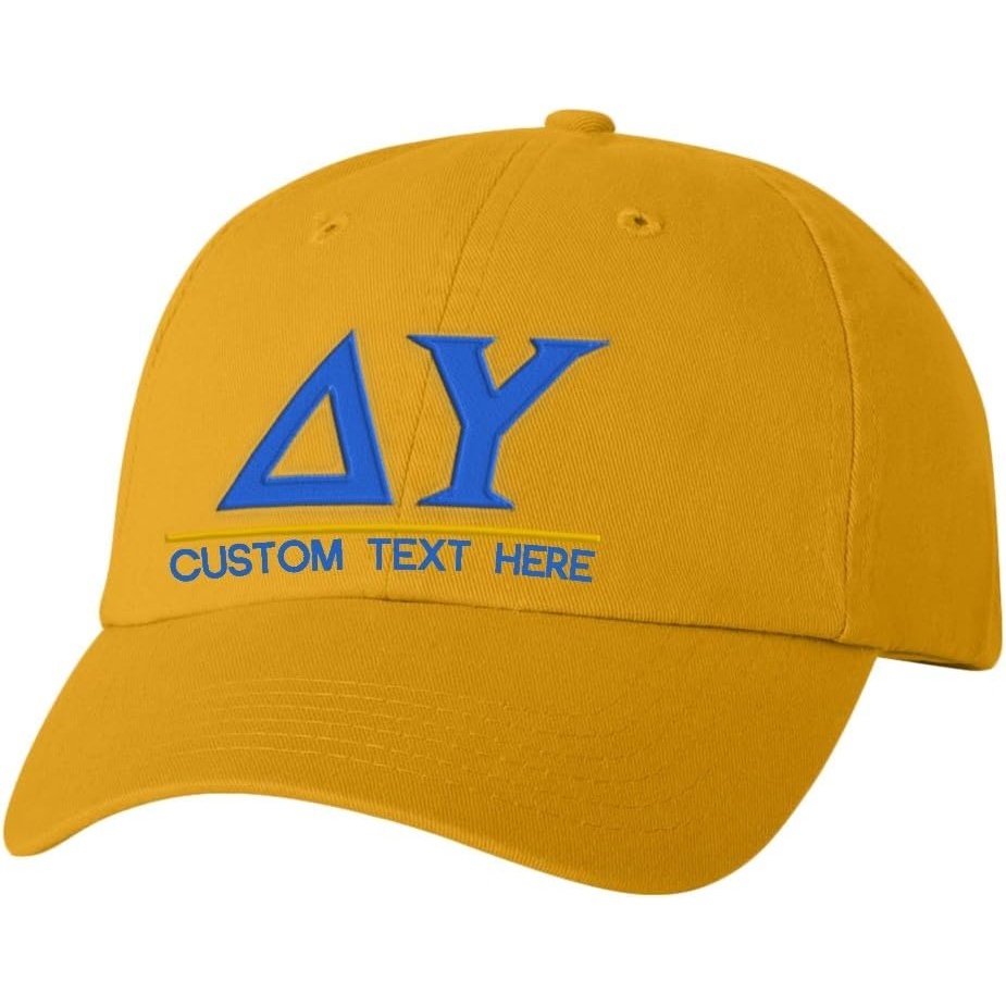 image:imagePersonalized Delta Upsilon Du Greek Line HatGold