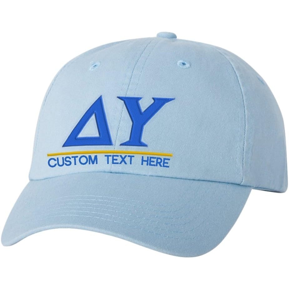 image:imagePersonalized Delta Upsilon Du Greek Line HatLight Blue
