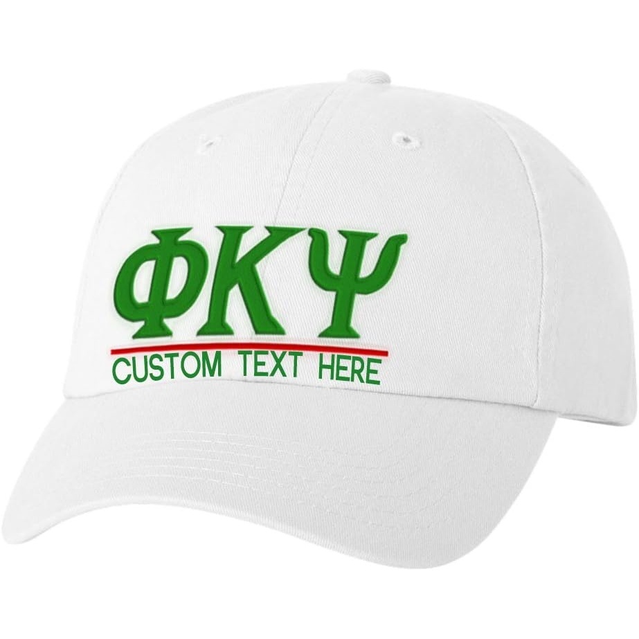 image:imagePersonalized Phi Kappa Psi Greek Line HatWhite
