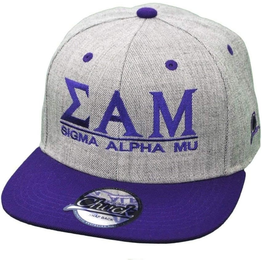 image:imageSigma Alpha Mu Flatbill Snapback Hats OriginalHeatherPurple