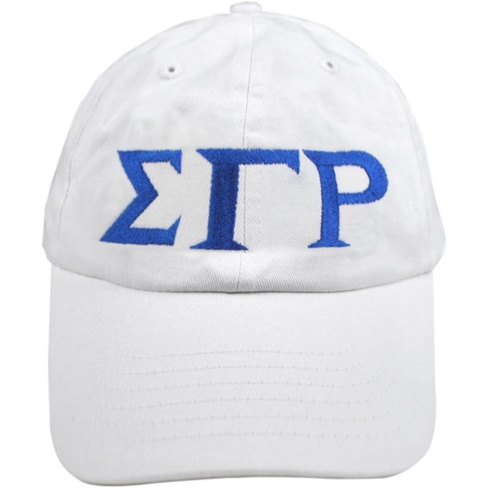 image:imageSigma Gamma Rho Greek Letter HatWhite