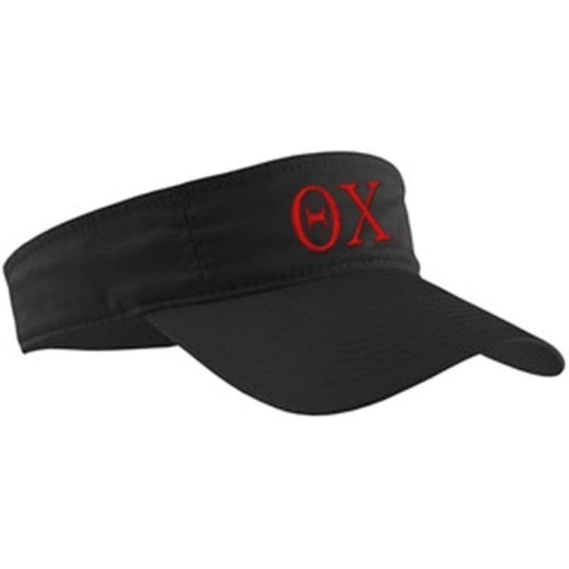 image:imageTheta Chi Greek Letter VisorBlack WRed Thread