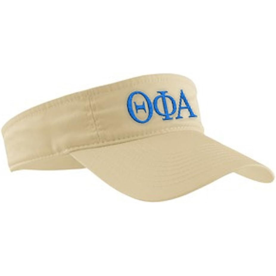 image:imageTheta Phi Alpha Greek Letter VisorKhaki WRoyal Blue Thread Color