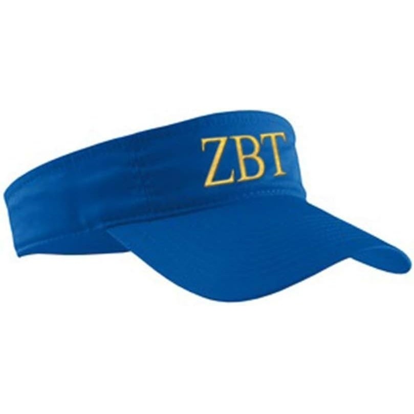 image:imageZeta Beta Tau ZBT Greek Letter VisorRoyal Blue WLight Gold Thread