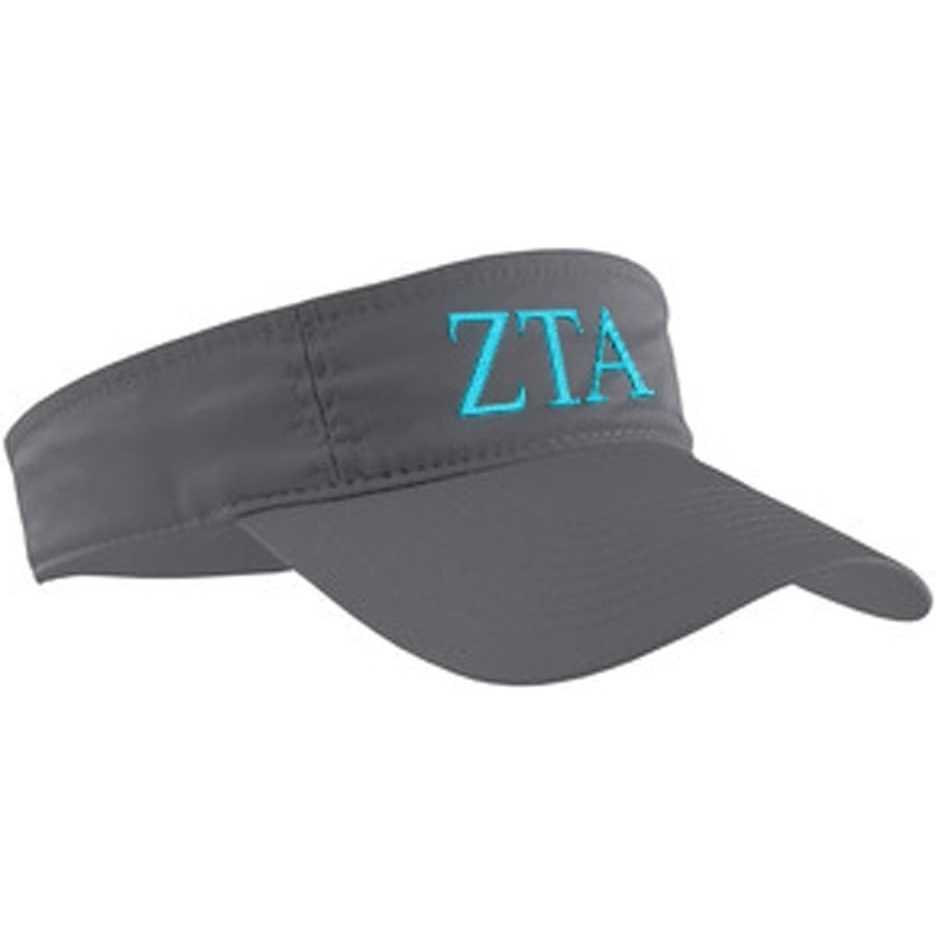 image:imageZeta Tau Alpha Greek Letter VisorCharcoal WLight Blue Thread Color