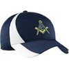 Greekgear Masonic Dry Zone Nylon Colorblock Cap(Black/White)