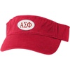 Alpha Sigma Phi Greek Oval Heavy Visor(Red W/Red Thread Color)