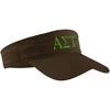 Alpha Sigma Tau AST Greek Letter Visor(Brown W/Lime Green Thread Color)