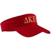 Delta Kappa Epsilon DKE Greek Letter Visor Red w/Light Gold Thread