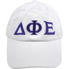Delta Phi Epsilon DPHIE Greek Letter Hat(White)