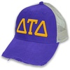 Delta Tau Delta DTD Distressed Trucker Hat Purple/Tan