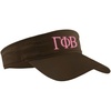 Gamma Phi Beta Greek Letter Visor(Brown W/Pink Thread Color)