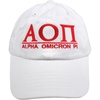 Greekgear Alpha Omicron PI AOII World Famous Line Hat(White)