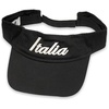 Italia Visor Black w/White Thread Color
