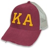 Kappa Alpha Distressed Trucker Hat(Burgundy/ Tan)