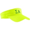 Sigma Alpha Greek Letter Visor(Neon Yellow W/Dark Green Thread Color)