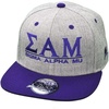 Sigma Alpha Mu Flatbill Snapback Hats Original(Heather/Purple)