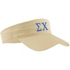 Sigma Chi Greek Letter Visor Khaki w/Royal Blue Thread
