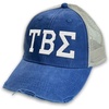 Tau Beta Sigma Distressed Trucker Hat(Royal/ Tan)