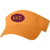 Theta Tau Greek Oval Heavy Visor(Light Gold W/Yellow Thread)