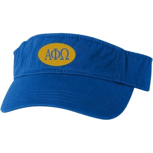 Alpha Phi Omega Greek Oval Heavy Visor(Royal Blue W/Royal Blue Thread Color)