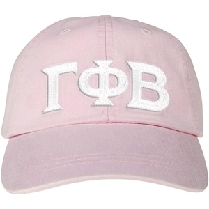 Gamma Phi Beta Lettered Premium Pastel Hat(Pale Pink)