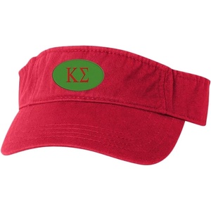 Kappa Sigma Greek Oval Heavy Visor(Red W/Red Thread)