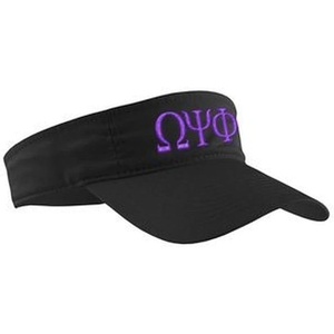 Omega Psi Phi Greek Letter Visor Black