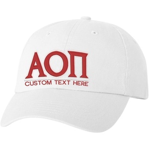 Personalized Alpha Omicron Pi AOII Greek Line Hat(White)