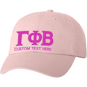Personalized Gamma Phi Beta Greek Line Hat(Pink)