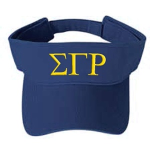 Sigma Gamma Rho Visor(Royal Blue W/Light Gold Thread)