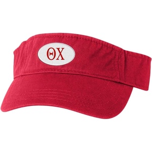 Theta Chi Greek Oval Heavy Visor(Red W/Red Thread)
