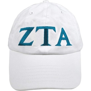 Zeta Tau Alpha ZTA Greek Letter Hat(White)