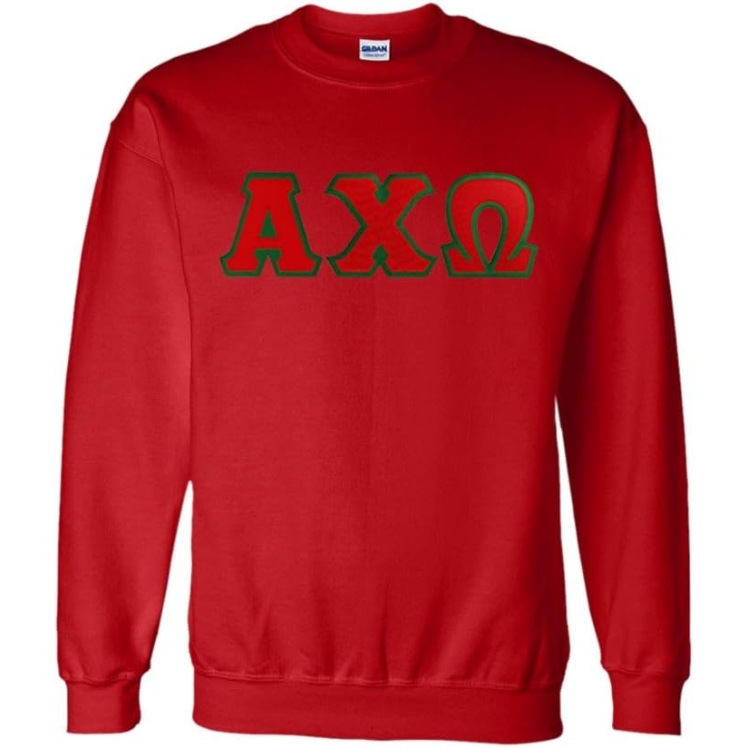 image:imageGreekgear Alpha Chi Omega Lettered CrewneckRed