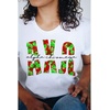 Alpha Chi Omega Floral Big Lettered T-Shirt(White)