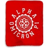 Greekgear Alpha Omicron Pi AOII Seal Sherpa Lap Blanket Red