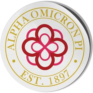 Alpha Omicron Pi AOII Circle Crest – Shield Decal