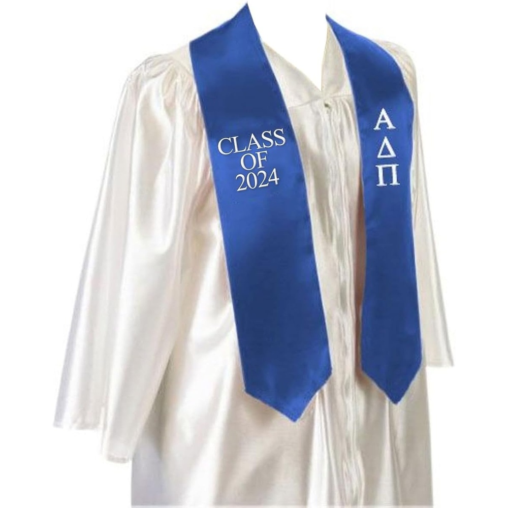 image:imageGreekgear Alpha Delta Pi Embroidered Graduation Sash Stole