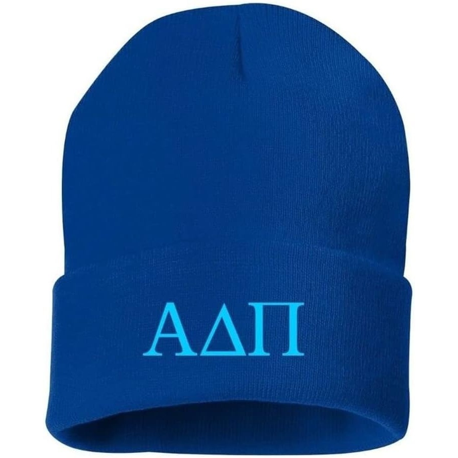 image:imageGreekgear Alpha Delta Pi Greek Letter Knit Cap Royal Blue