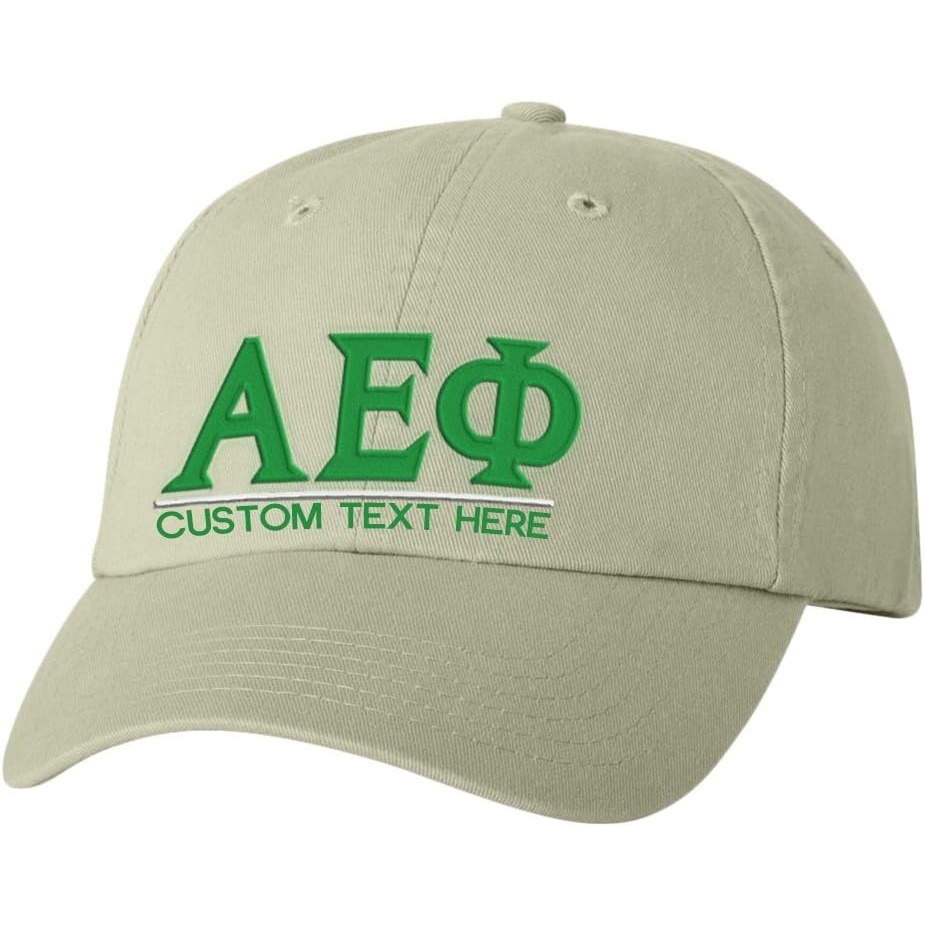 image:imagePersonalized Alpha Epsilon Phi Greek Line HatTan